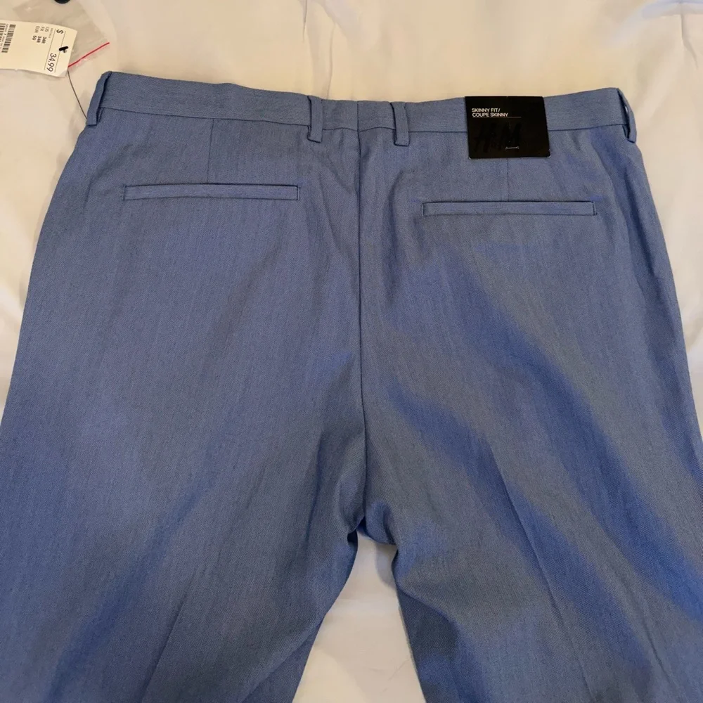 H&M dress pants, light blue, size 34R, new with tags